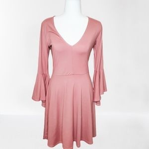 Socialite Bell Sleeve Fit and Flare Dress …